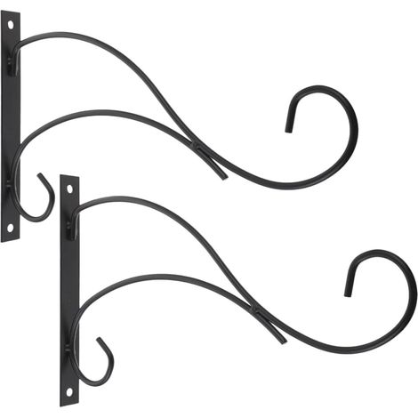 Lot de 2 supports métalliques pour plantes suspendues, pour intérieur ou extérieur, balcon. (1/5)