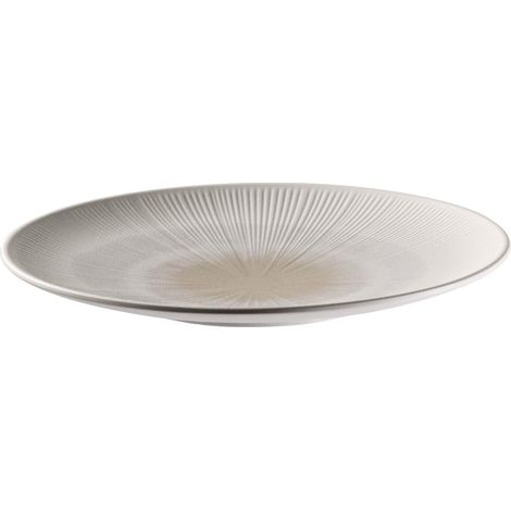 Assiette bleue Ø 33 cm, hauteur 3,5 cm, mélamine blanc/beige (1/5)