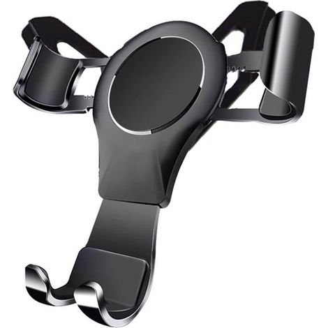 1 support de téléphone pour Audi A1 8X, aluminium noir, rotation 360°, compatible smartphones jusqu’à 96 mm, fixation tableau de bord