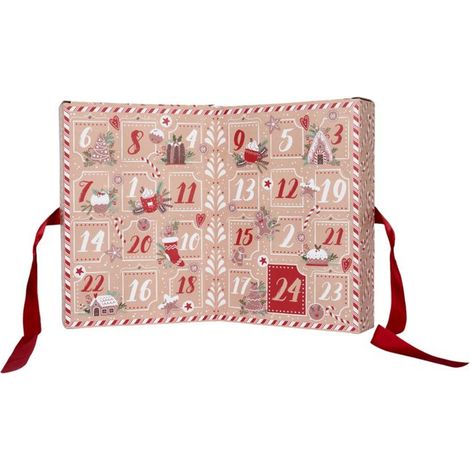 Calendrier Bougie Parfumée - HOME DECO FACTORY - Ginger - 24 Bougies - Marron et Rouge (1/5)