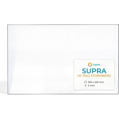Vitre Supra HF 3942 STORMBERG - Verre Rectangle pour poêle à bois - 365 x 228 mm (L1 x H1) - 3 mm (1/5)