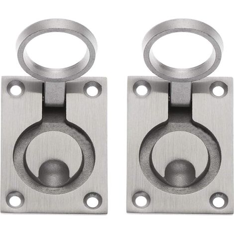 2 Pack Poignée de Trappe Casier de Trappe Cabinet Caché Poignée en Acier Inoxydable Casier Marin de Trappe de Yacht de Bateau de Montage 62 x 44mm (1/3)