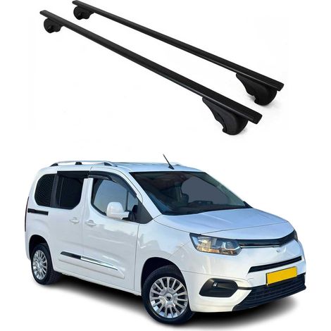 OMAC Dachträger Querträger für Toyota Proace City 2019-2026 – Abschließbar – Max. 75 kg – 2 Stangen Stahl Schwarz (1/5)
