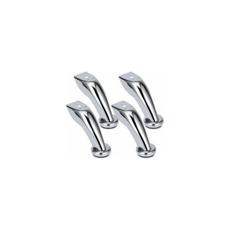 4 Pièces Pieds de Meubles, Pieds Canapé Épais Acier Inoxydable, Pieds Chromé, Meubles Armoire Lit Canapé Pieds, pour Canapés, Chaises, Tabourets, Armoires (1/5)