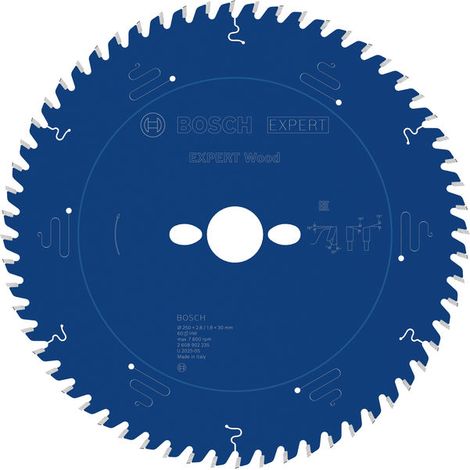 Bosch PRO EXPERT Wood Circular Saw Blade, 250 x 2.8/1.8 x 30 mm 2608902235 (1/4)