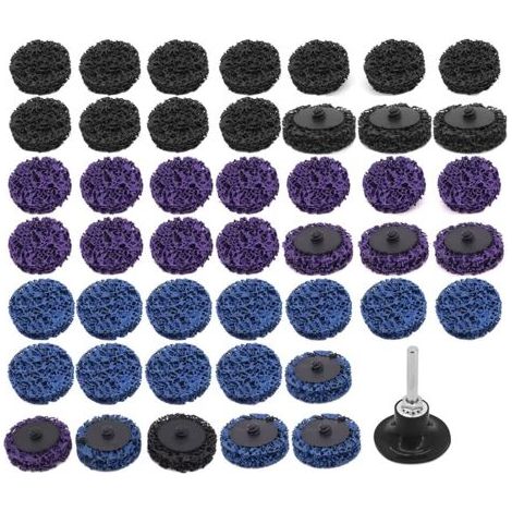 Disques Abrasifs, 46 Pièces 2 Pouce 50mm Disques à Lamelles Disque de Nettoyage pour Outil de Nettoyage de Surface de Dérouillage de Peinture en Métal (1/5)