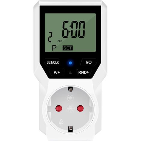 Prise programmable intelligente pour appareils électriques, dispositif de contrôle précis, affichage du temps restant, mode de minuterie, minuterie (1/5)