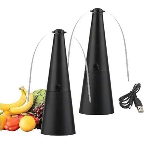Lot de 2 Ventilateurs Anti-Mouches pour Tables – Rechargeable Anti-Insectes Rotatif Pique-Nique BBQ (1/4)