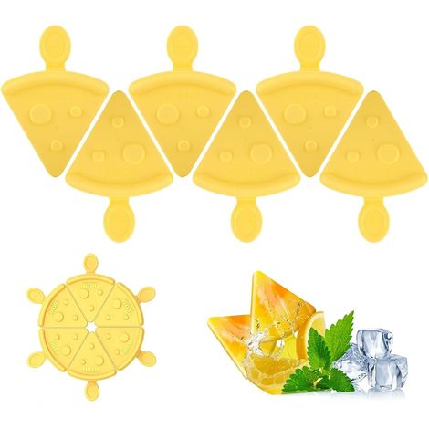 Eisformen-Set – 6 Silikonformen mit Griffen – BPA-freie Eisformen für Kinder – wiederverwendbares Set mit Stäbchen und Deckel (1/5)