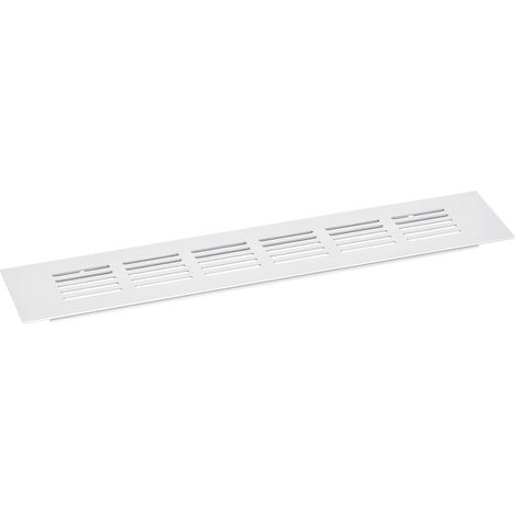 Grille de Couverture de Bouches d'Aération, 1 Pièce 250 x 50 mm - Grille de Retour d'Air en Alliage d'Aluminium, Grille de Ventilation Rectangulaire à Persiennes (Argent) (1/5)