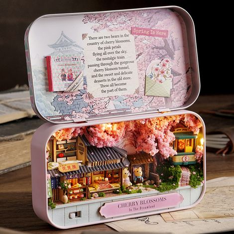 Boîte théâtre miniature Q‑007, assemblage facile, aspect charmant, décoration parfaite, modèle pour maison, idée cadeau (1/5)