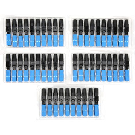 50 Stück Blaues Glasfaserstecker-Adapter integriert SC/UPC-C Elektronikkomponenten für die optische Kommunikation