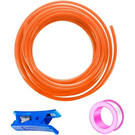 10 Meter Tuyau Pneumatique Polyuréthane PU Air Kit 12mm OD x 8mm ID Tuyau Air Comprimé Peut Etre Utilisé pour Les Compresseur Outils Pneumatiques-Orange (1/5)
