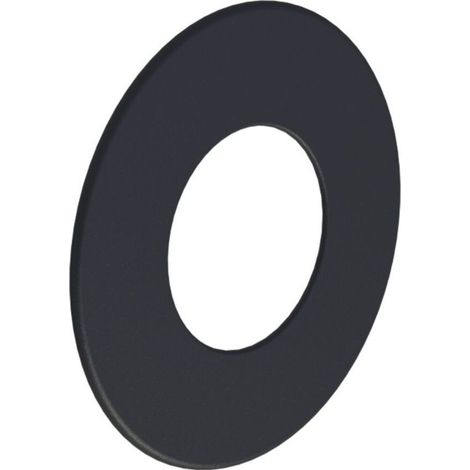 Le Sanitaire – Rosace murale 85 mm – Tôle d'acier noir – Revêtement laqué Senotherm résistant à la chaleur – Pour tuyau de poêle Ø 150 mm