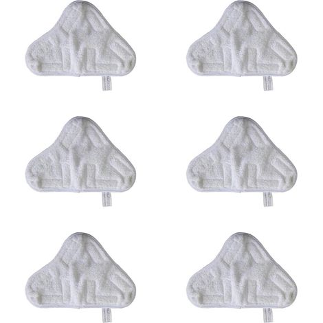 6 lingettes en microfibre lavables avec fixation Velcro pour balai vapeur, housses lavables pour nettoyeur vapeur, fixation facile sur le balai vapeu (1/5)
