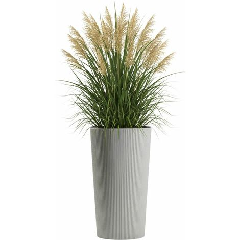 Vaso da fiori Urbanika ECO in legno grigio, altezza 46,6x25,5 cm