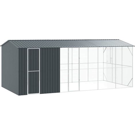 Cage pour oiseaux Anthracite 645 x 310 x 247 cm Acier galvanisé (1/5)