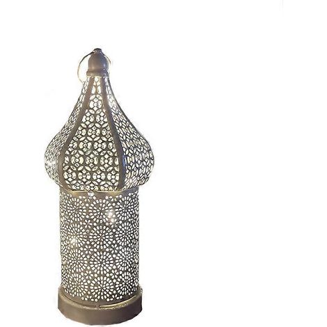 Lanterne rétro marocaine creuse à lumière d'ambiance bohème, compatible avec la décoration intérieure (1/5)