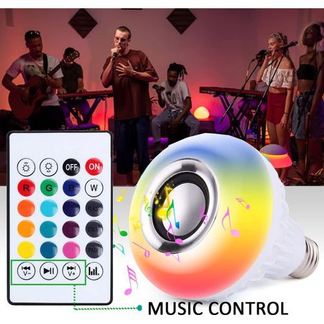 1 Set RGB-Bluetooth-LED-Lampen mit Lautsprecher, drahtloser Musikfernbedienung (1/4)