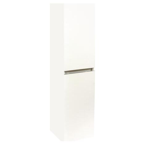ONDEE ZEN - Colonne de salle de bain à suspendre TRENDY 2 Portes - Largeur 30cm - Laqué blanc brillant (1/4)
