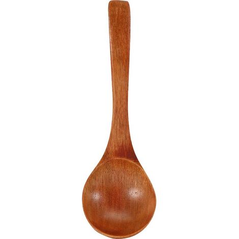 Louche - Bois Naturel - Pour Cuisson - Long Manche - 18 X 6 Cm - 24 G - 1 Piece (1/5)