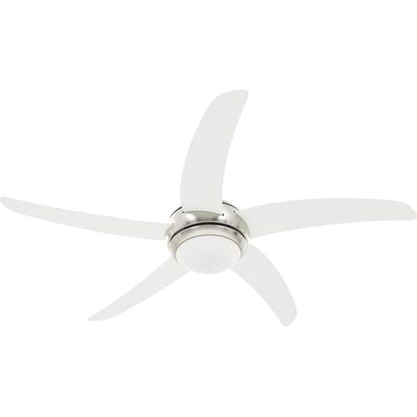 INLIFE Ventilateur de plafond orné avec lampe 128 cm Blanc (1/5)