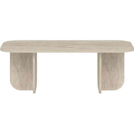 Table basse rectangulaire effet Travertin 120 cm - Ivy