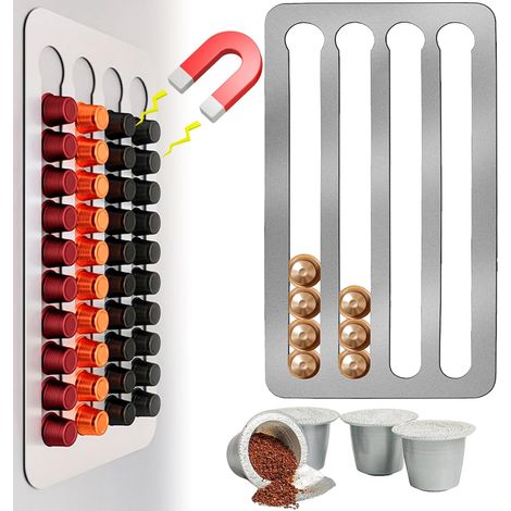 Support de capsules compatible avec, distributeur magnétique, sans perçage, pour café (1/5)