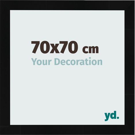 yd. - Cadre photo 70x70 - Noir Brillant - MDF - Pisa (1/5)