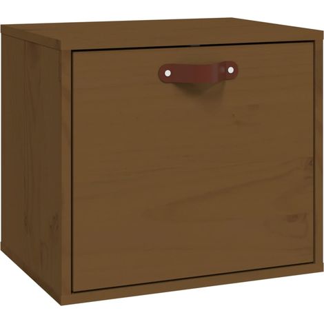 Armoire murale Marron miel 40x30x35 cm Bois de pin massif (1/5)