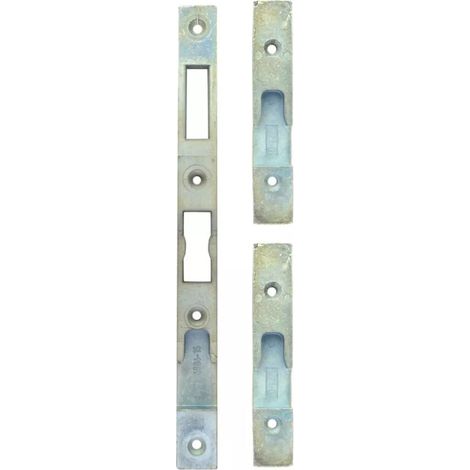 Ferco – Gâche pour crémone 90x16mm – Zamak traité ferGUard argent® – Jeu 4mm – Axe 8mm – Entaillage 16mm – 3210001