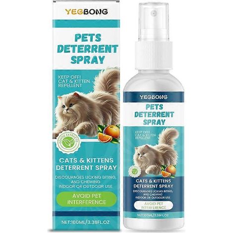 Spray anti-griffures pour chats. Créez des zones interdites à l'intérieur pour éloigner les animaux domestiques et utilisez un spray anti-griffures pour les meubles et canapés. (1/4)