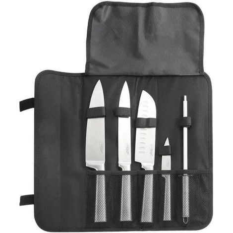 Jean Dubost DUBOST schwarze Kühltasche mit 4 Küchenmessern