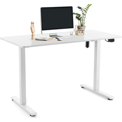 Schreibtisch Worktime 120 x 60 elektrisch höhenverstellbar weiß hjh OFFICE