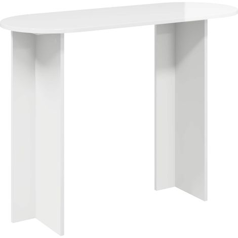 Console Table with Storage High Gloss White 100 x 39.5 x 75 cm vidaXL
