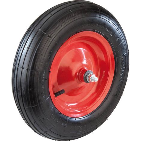 Schubkarrenrad mit Achse, Bohrung 20 mm, Gewinde 12 mm, 1 Stück (1/4)