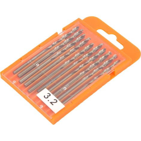 Lot de 20 forets en acier rapide pour perçage de cornières en acier inoxydable, 3,2 mm