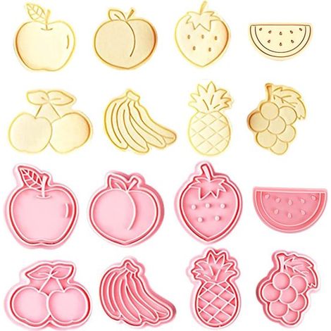Set di 8 tagliabiscotti OIMG, stampi per dolci, tagliafrutta, tagliabiscotti, pasticcini, biscotti fai da te, set di tagliabiscotti riutilizzabili per bambini (1/5)