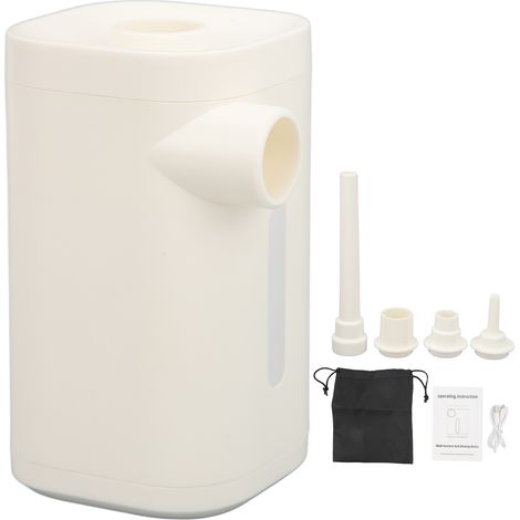 Pompe À Air Portable - 4000 mAh - 5 kPa - 180 L/min - Avec 4 Embouts Et Lampe LED - Pour Matelas Gonflables Lit De Campagne Flotteurs Piscine Anneaux De Natation - 1 Pièce (1/5)