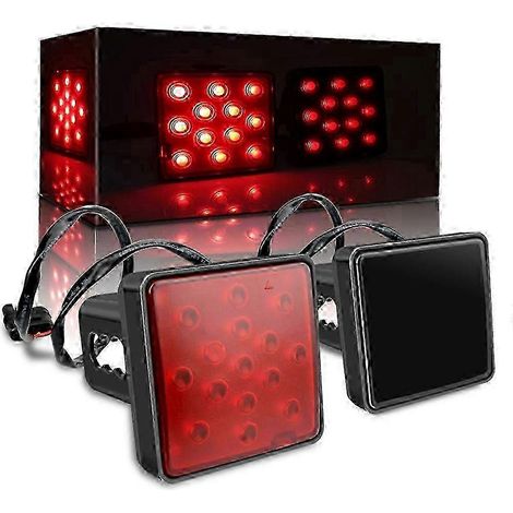 1x Luz de freno universal para coche, luz de posición trasera LED para remolque, camión, camioneta con enganche de remolque, cubierta de enganche, luz de remolqueA SZRH AS