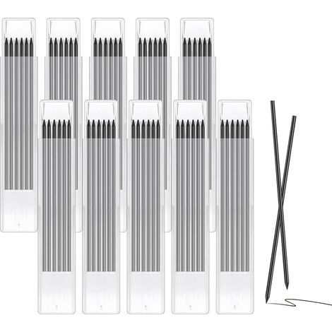 60 Construction Pencil Leads, 2.8mm Carpenter Pencil Refills, Break Resistant, for Woodworking, Construction and Building. (1/4)