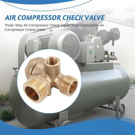 Air Compressor Check Valve, 3-Port Brass Air Compressor Check Valve ...