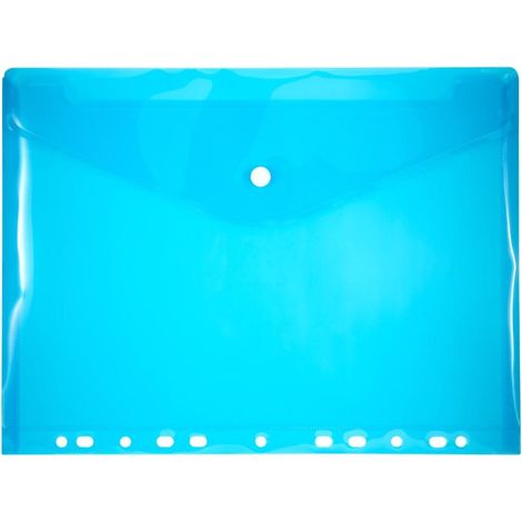Carpeta PP A4 con perforaci贸n europea, bol铆grafo azul