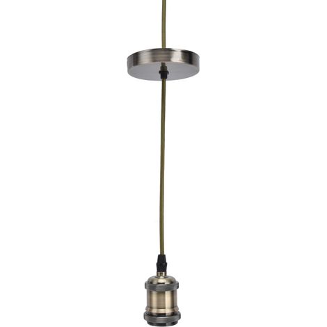 Douille E27 avec cordon, suspension vintage pour chambre à coucher, 100-240 V (1/5)