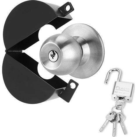Cerradura para manija de puerta con candado y llaves, impide girar la manija y acceder a las cerraduras para cubrir las manijas de la puerta.