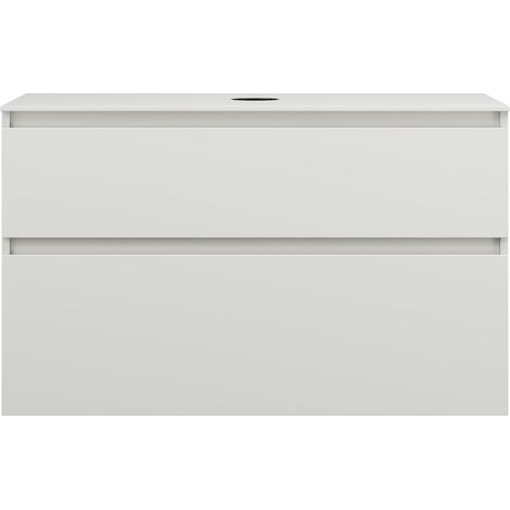 burgbad Lin20 mueble bajo para lavabo con consola, 2 extraíbles,