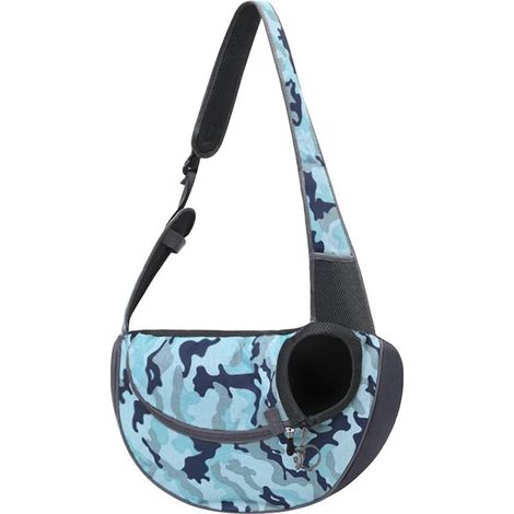 Sac de transport pour chien mains libres (camouflage bleu)-Fei Yu (1/3)