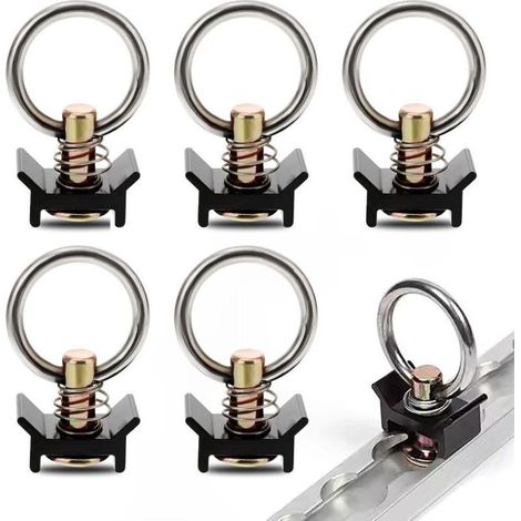 Anneau d'arrimage Aero Rail 900 daN, lot de 10, accessoires d'arrimage pour fourgonnettes, rail d'arrimage pour avions (1/4)