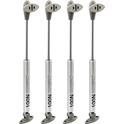 Hydraulischer Türdämpfer (100 N) für Küchenschränke und Möbel, Gasdruckfeder 49682, Möbelhebestütze, Soft-Close-Scharnier, 4er-Pack