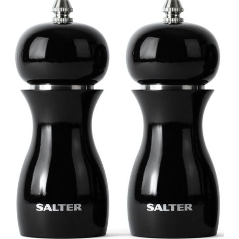 Molinillos de sal y pimienta Salter 7613 BKXRA brillantes, color negro. (1/3)